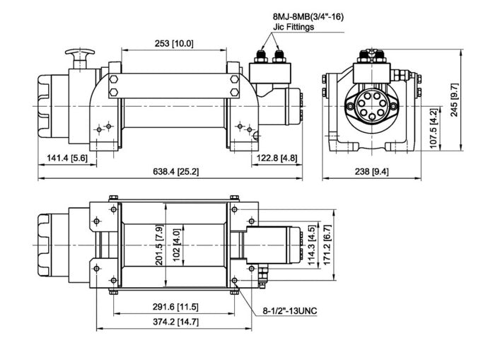 BADGER 12 HYDRAULIC WINCH